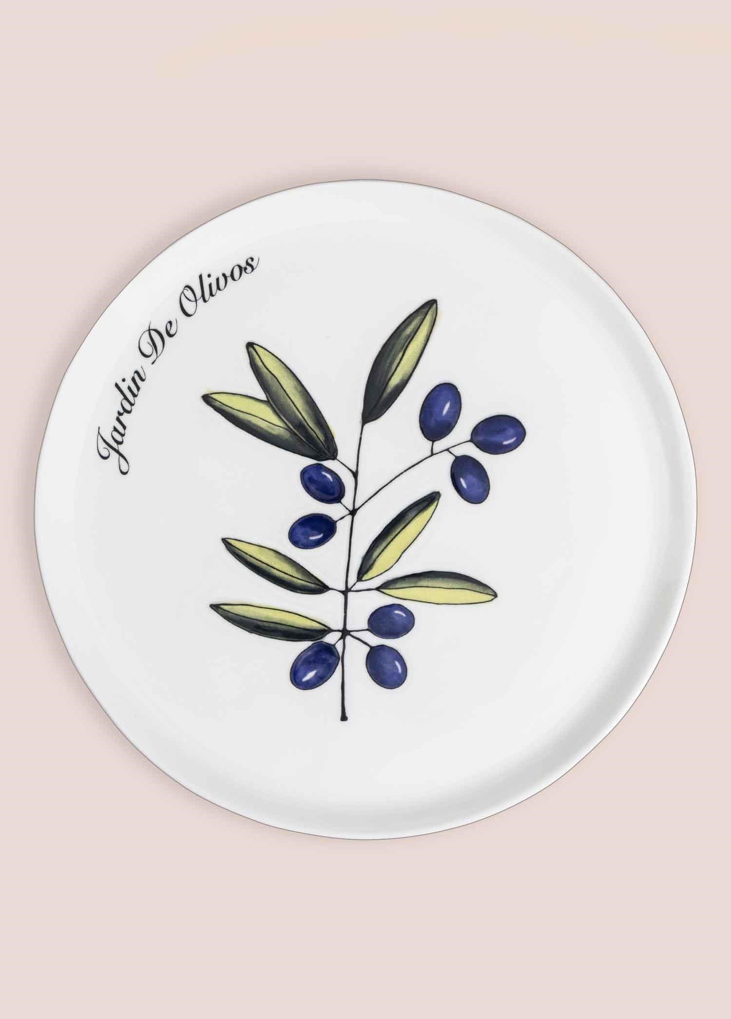 The Mia Olivos Ayaklı Servis Tabağı 10x30 cm