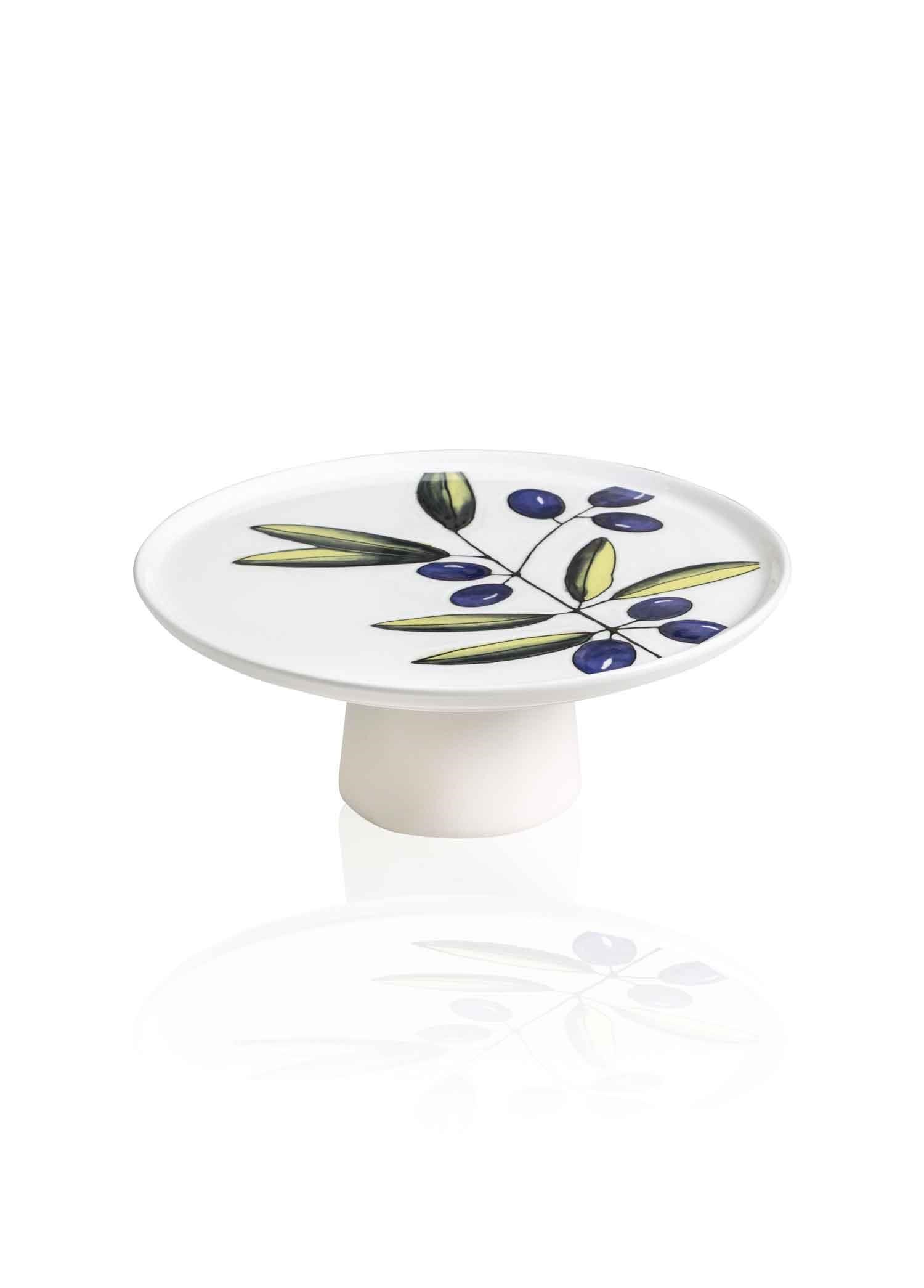 The Mia Olivos Ayaklı Servis Tabağı 10x26 cm