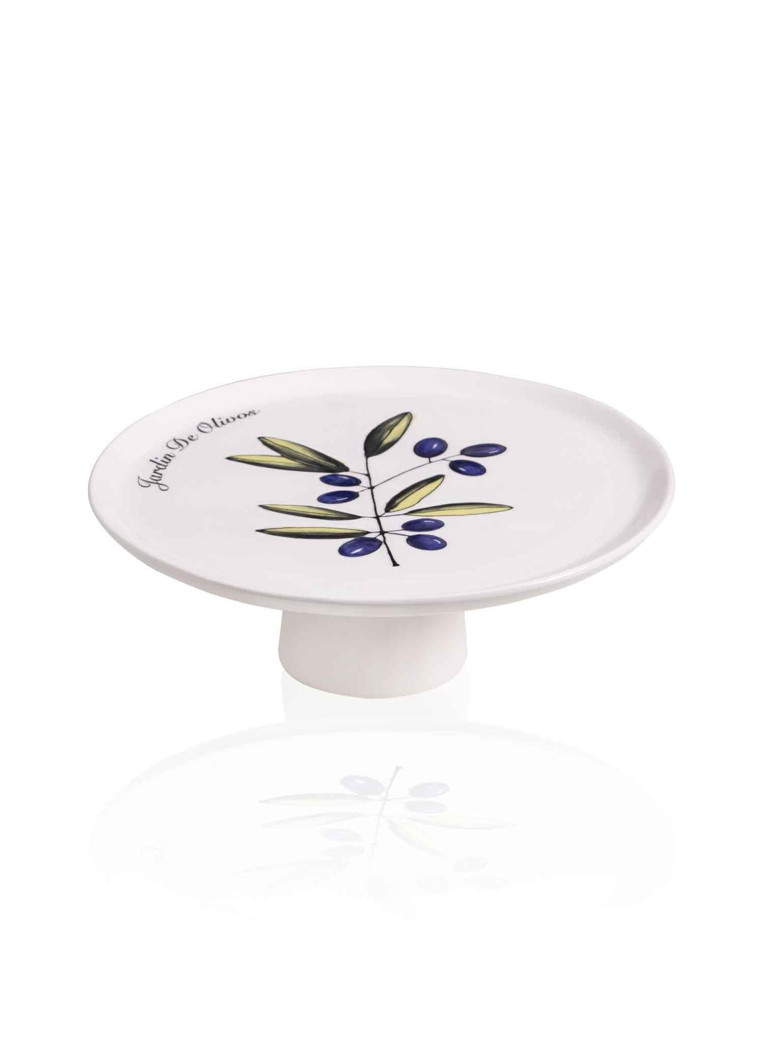 The Mia Olivos Ayaklı Servis Tabağı 30x10 cm