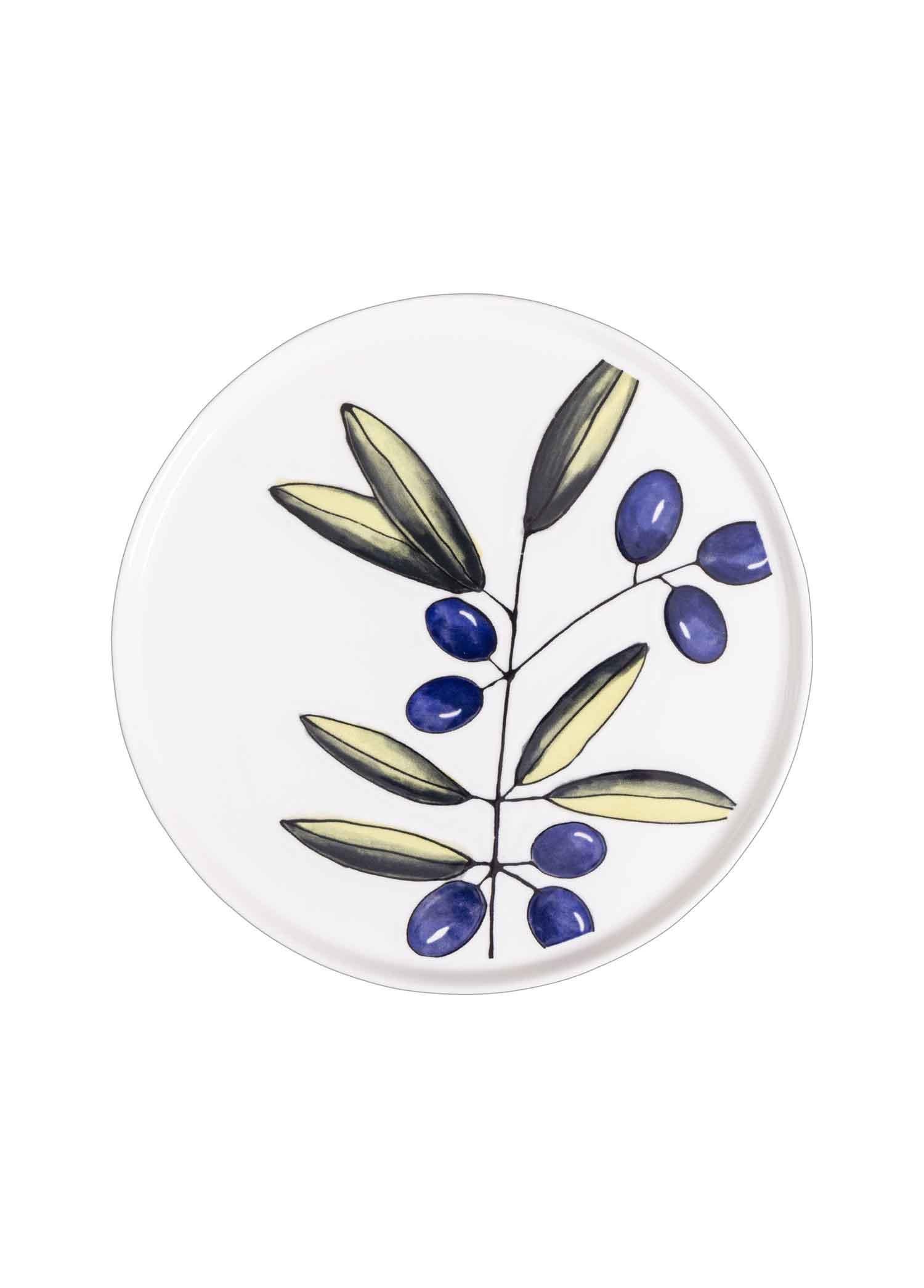 The Mia Olivos Ayaklı Servis Tabağı 10x26 cm