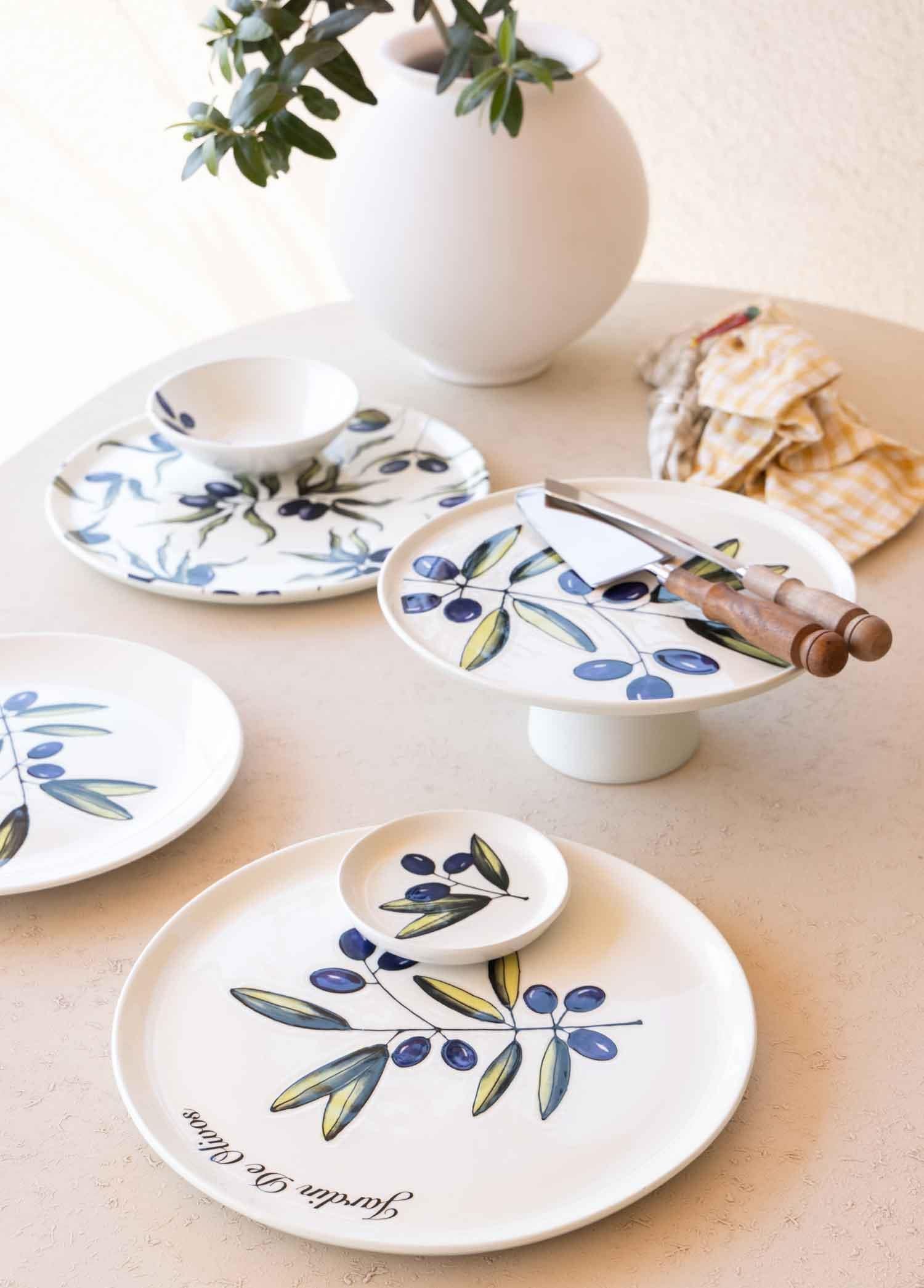 The Mia Olivos Ayaklı Servis Tabağı 10x26 cm