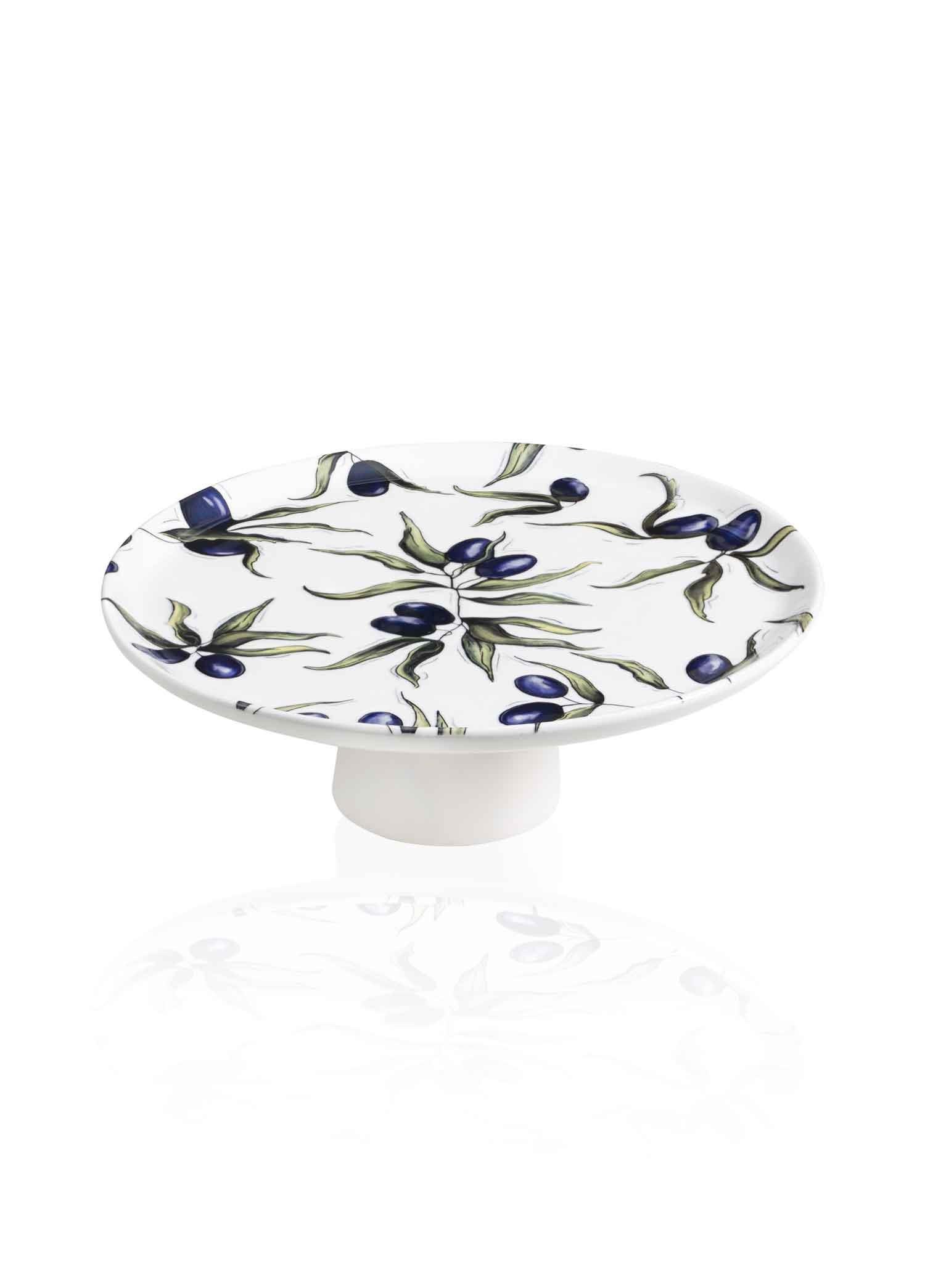 The Mia Olivos Ayaklı Servis Tabağı 10x30 cm OVS0010