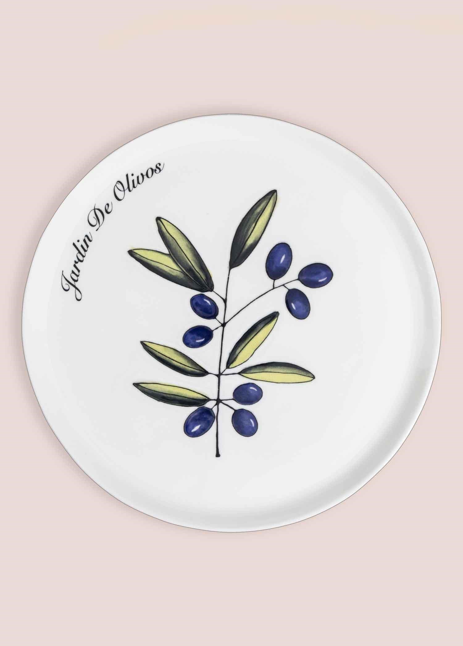 The Mia Olivos Ayaklı Servis Tabağı 10x30 cm