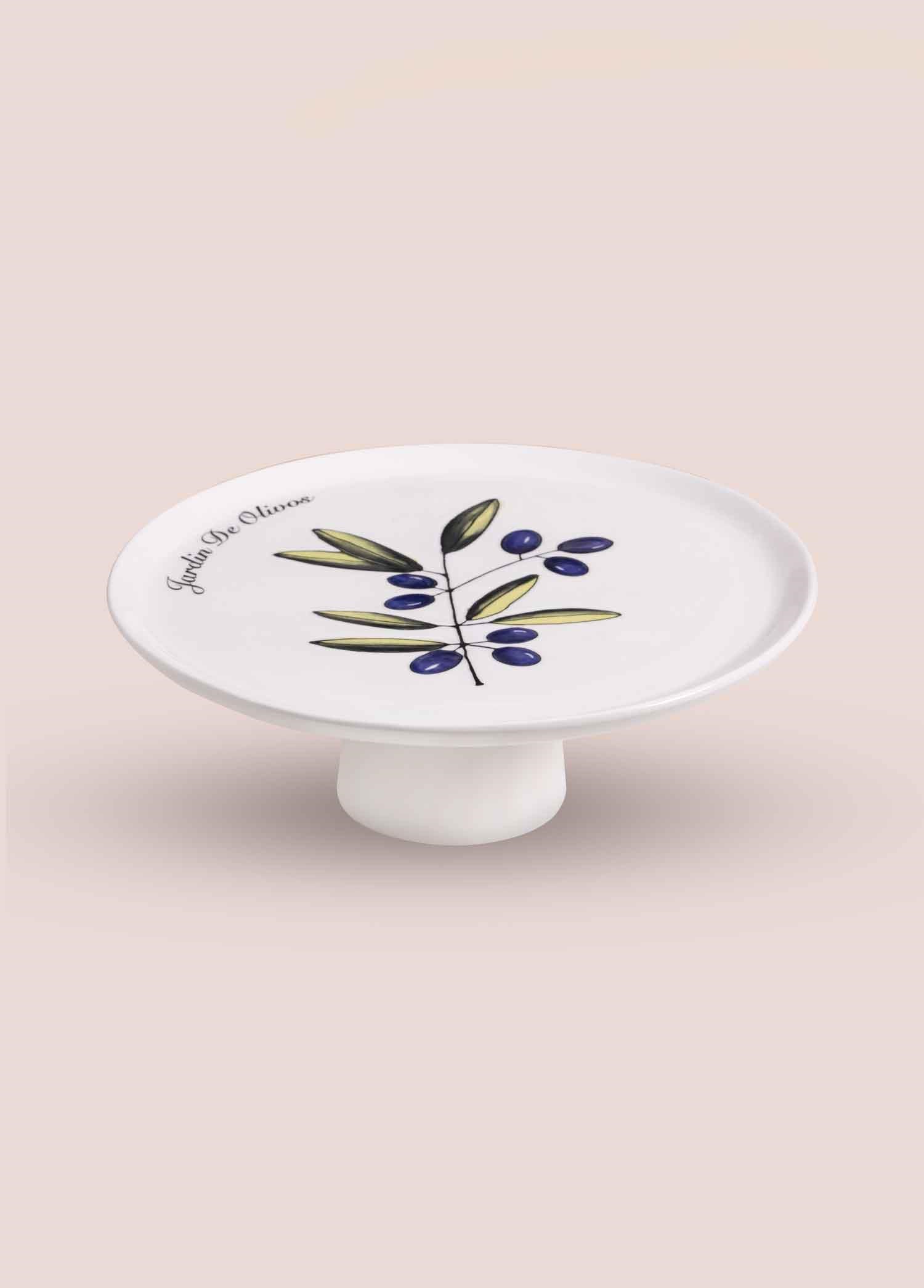 The Mia Olivos Ayaklı Servis Tabağı 10x30 cm
