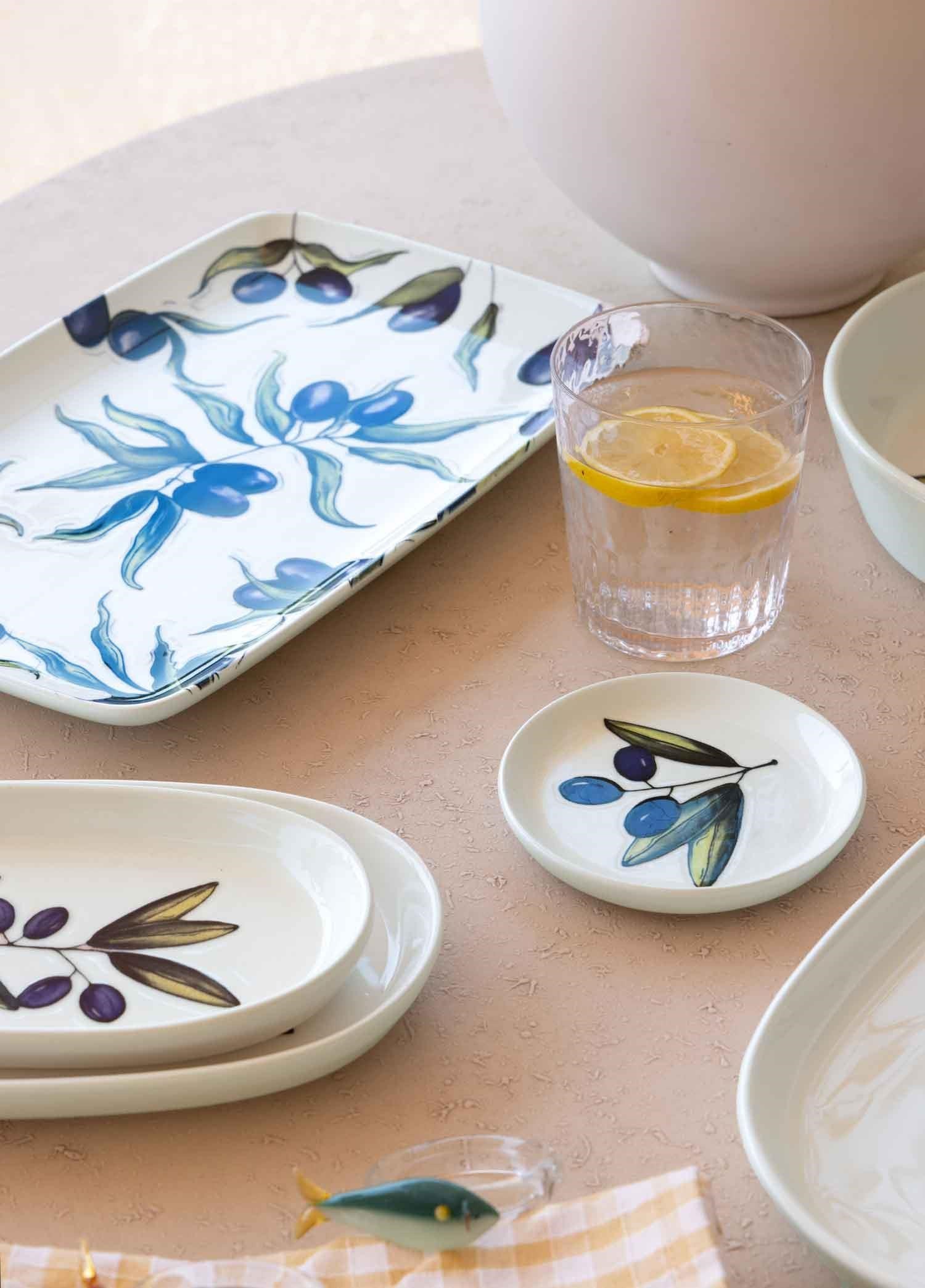 The Mia Olivos Dikdörtgen Servis Tabağı 31x20 cm OVS0016