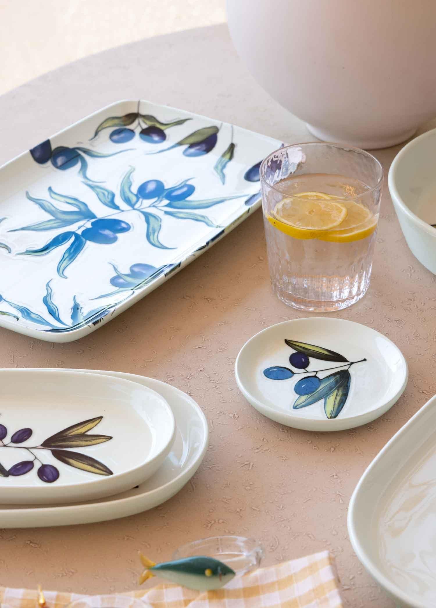 The Mia Olivos Dikdörtgen Servis Tabağı 31x20 cm OVS0016