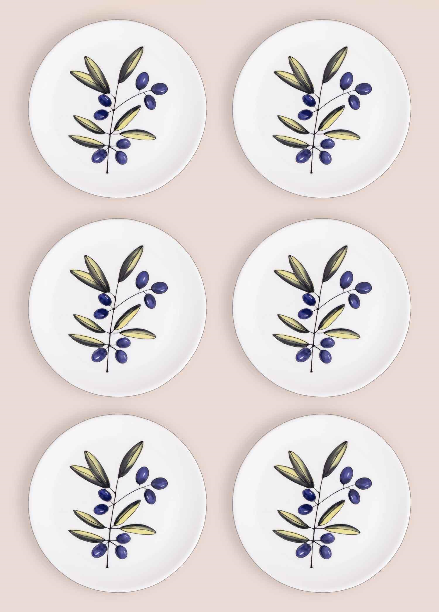 The Mia Olivos Servis Tabağı 6lı Set 26 cm OVS0003