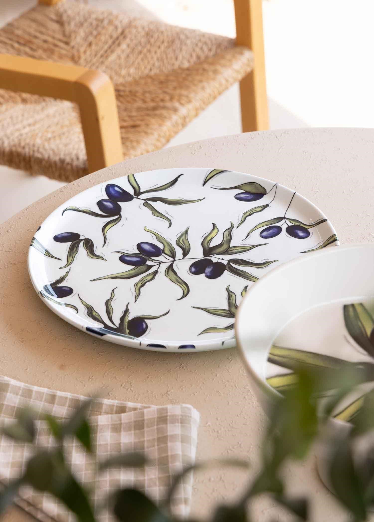 The Mia Olivos Servis Tabağı 30 Cm OVS0006