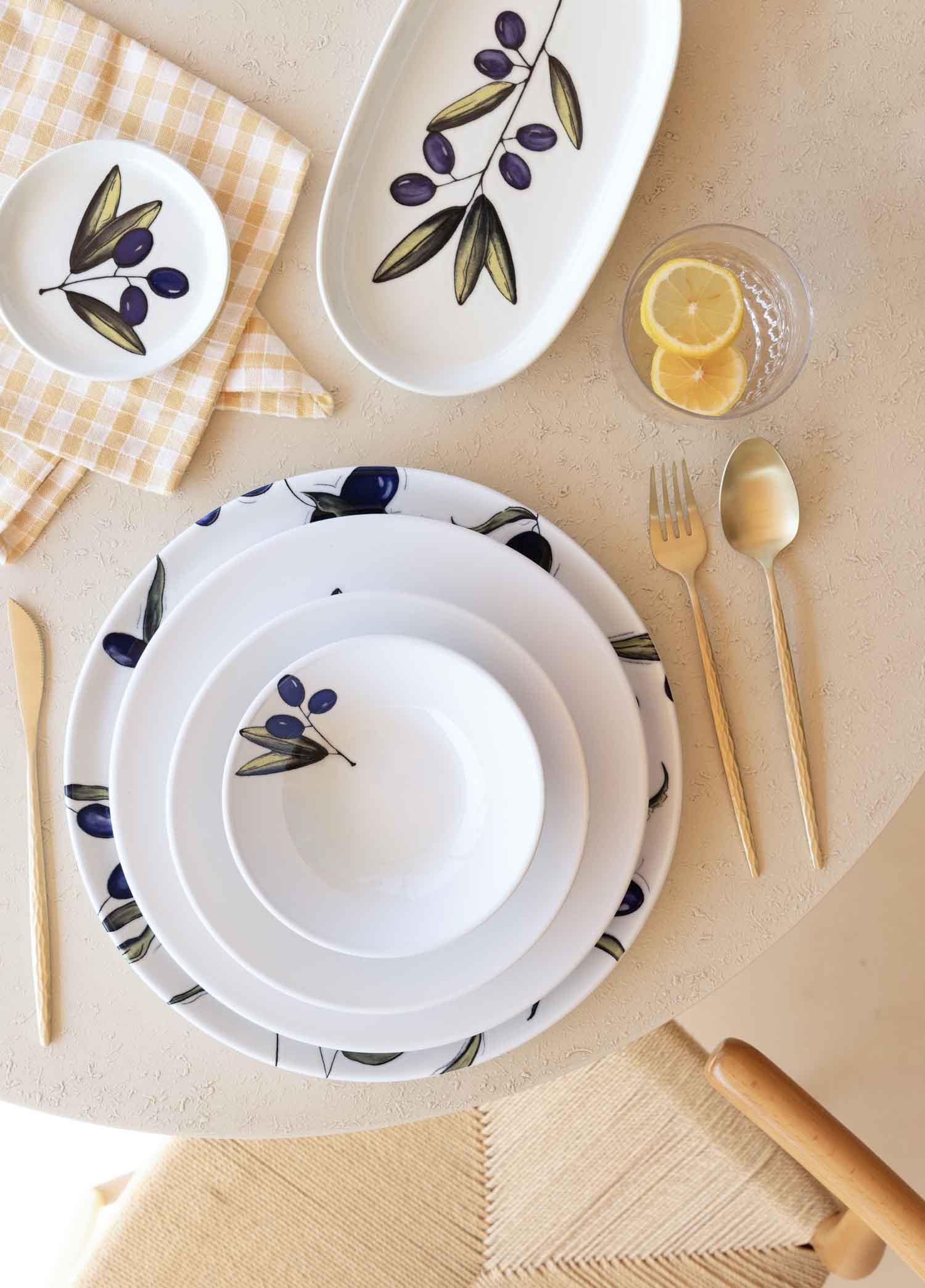 The Mia Olivos Servis Tabağı 30 Cm OVS0006