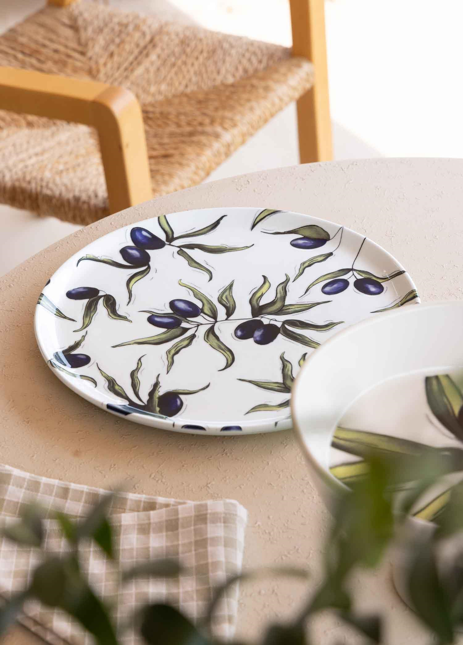 The Mia Olivos Servis Tabağı 30 Cm OVS0006