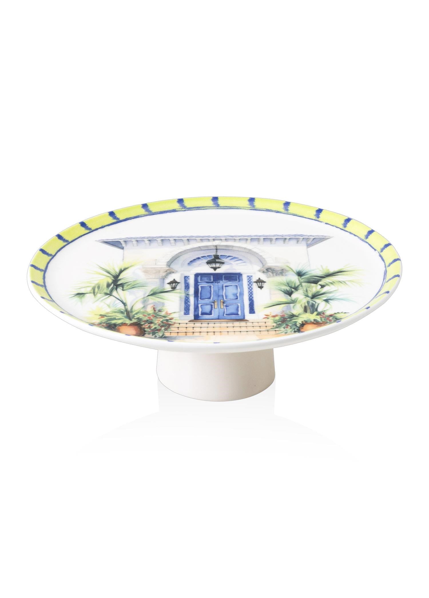 The Mia Palma Ayaklı Servis Tabağı 10x30 cm