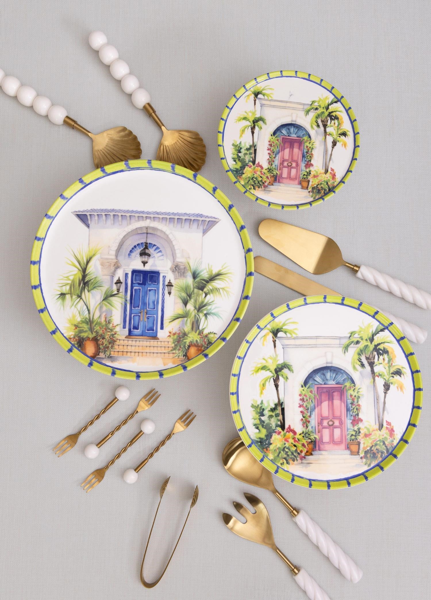The Mia Palma Ayaklı Servis Tabağı 10x30 cm