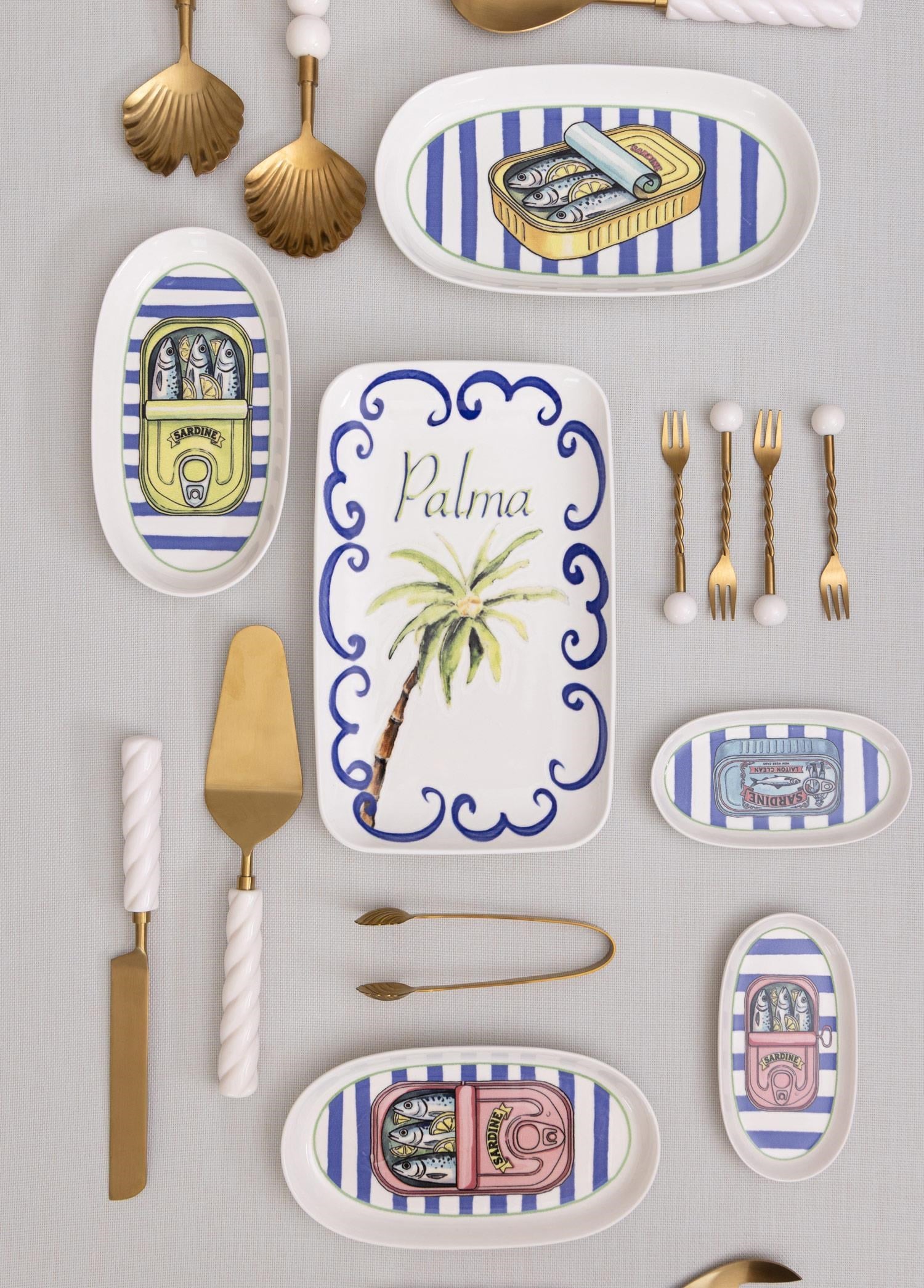The Mia Palma Dikdörtgen Servis Tabağı 31x20 cm