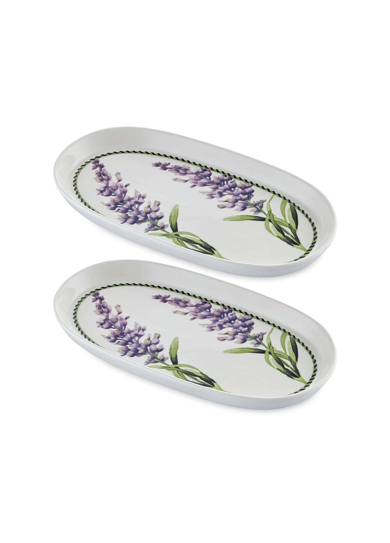 The Mia Provence Lavanta Oval Servis Tabağı 2li Set 29 cm
