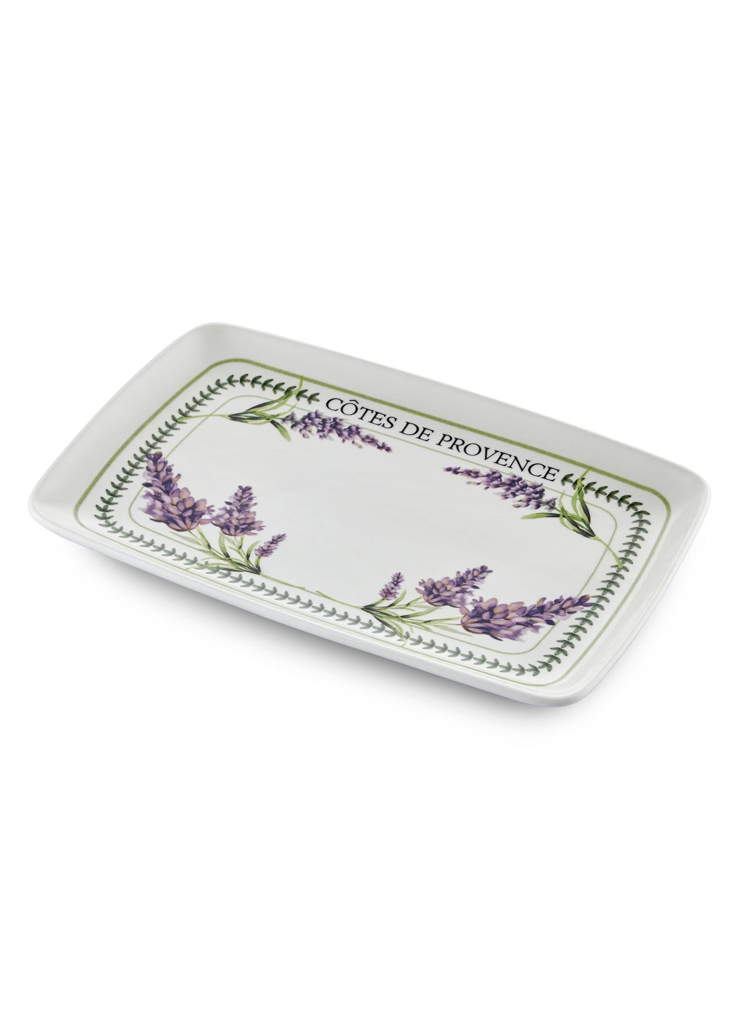 The Mia Provence Lavanta Dikdörtgen Servis Tabağı 31x20 cm