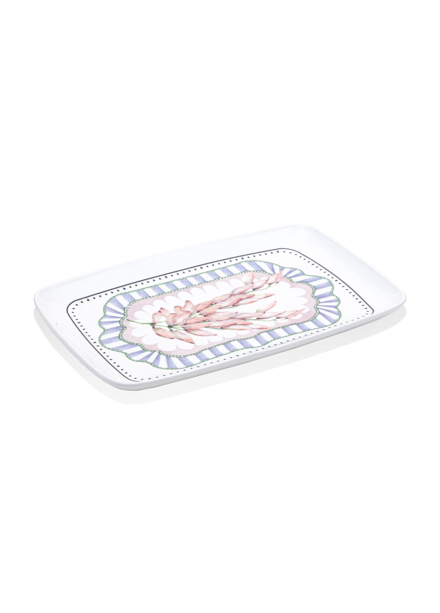 The Mia Spring Dikdörtgen Servis Tabağı 31x20 cm SPR0015