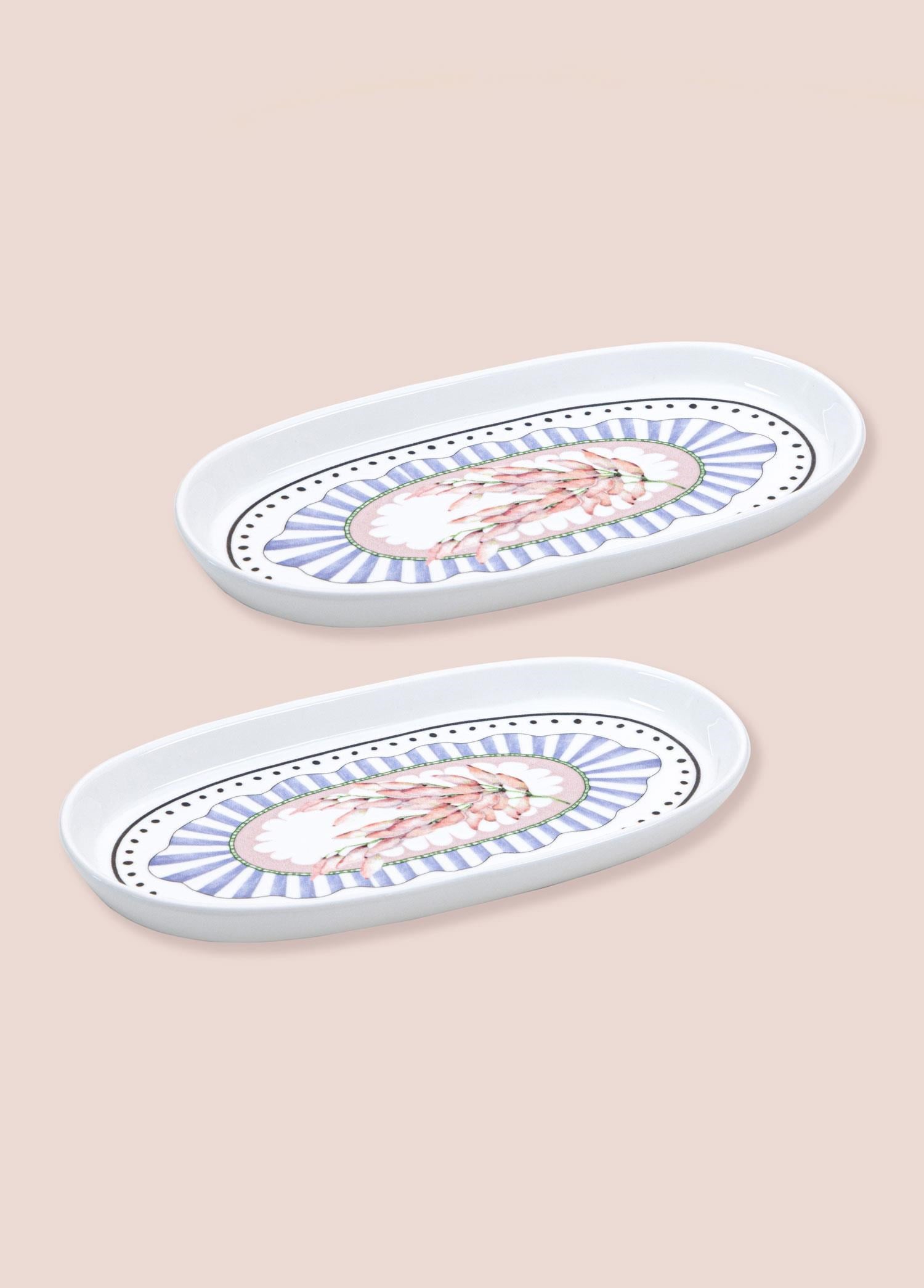 The Mia Spring Oval Servis Tabağı 2li Set 29 cm