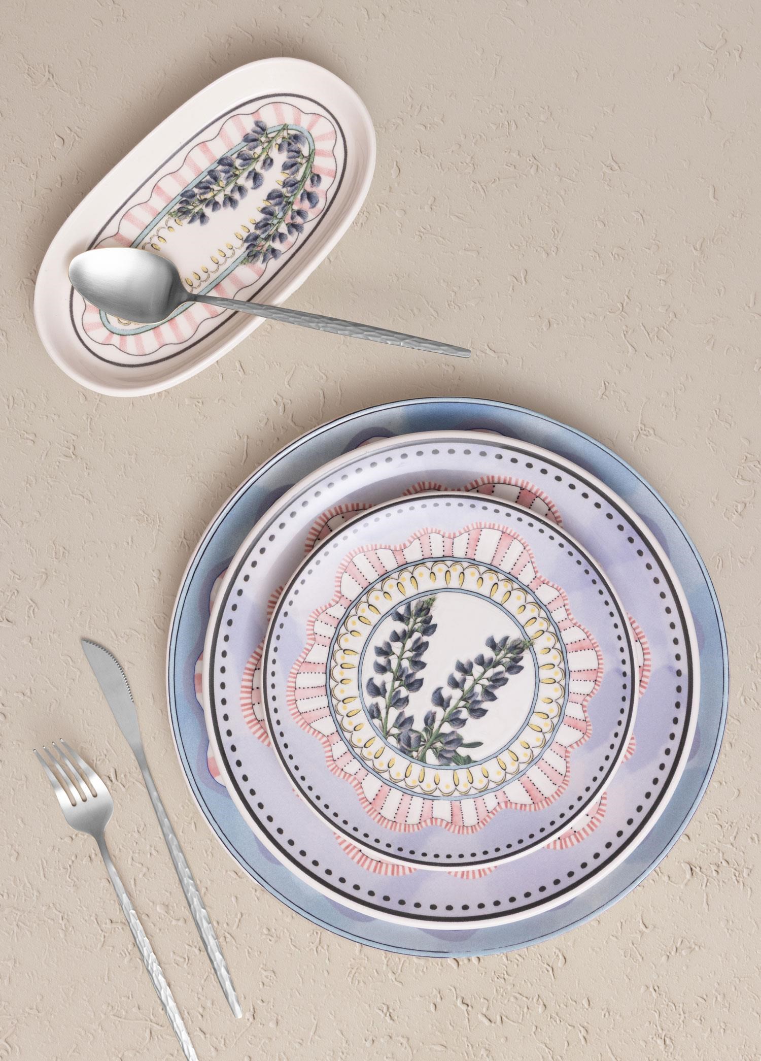 The Mia Spring Oval Servis Tabağı 2li 17 cm
