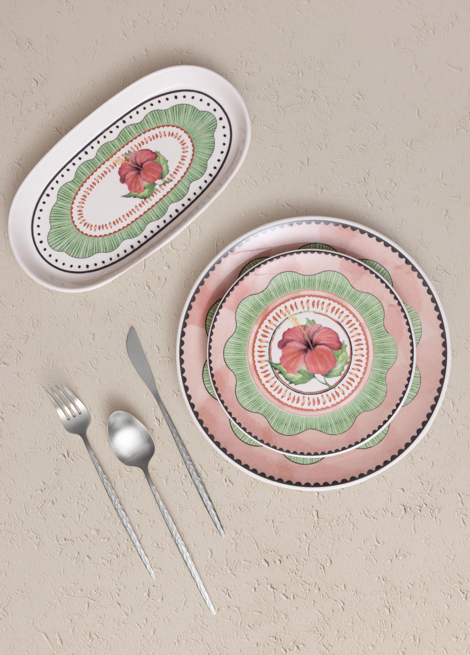 The Mia Spring Oval Servis Tabağı 2li Set 23 cm