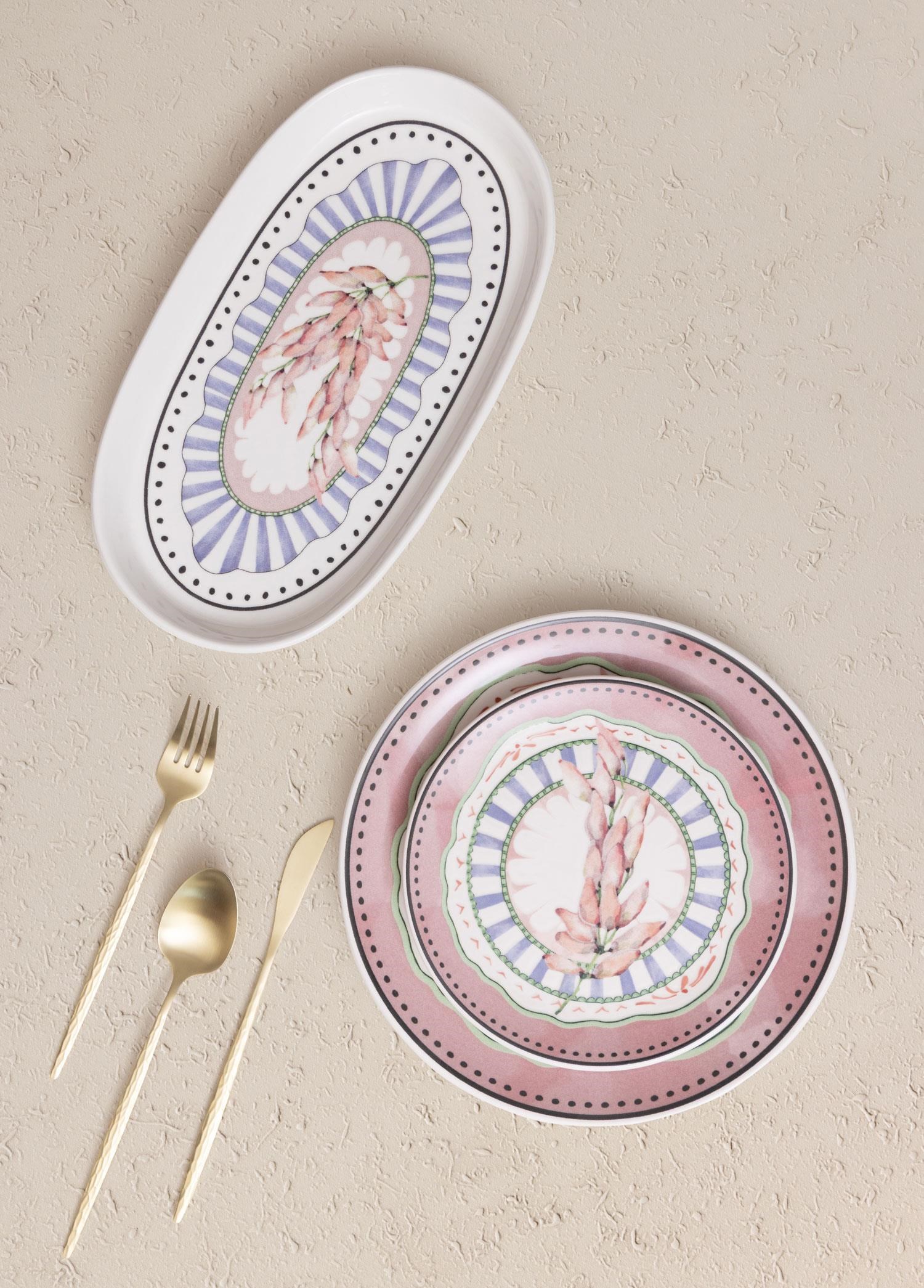 The Mia Spring Oval Servis Tabağı 2li 29 cm