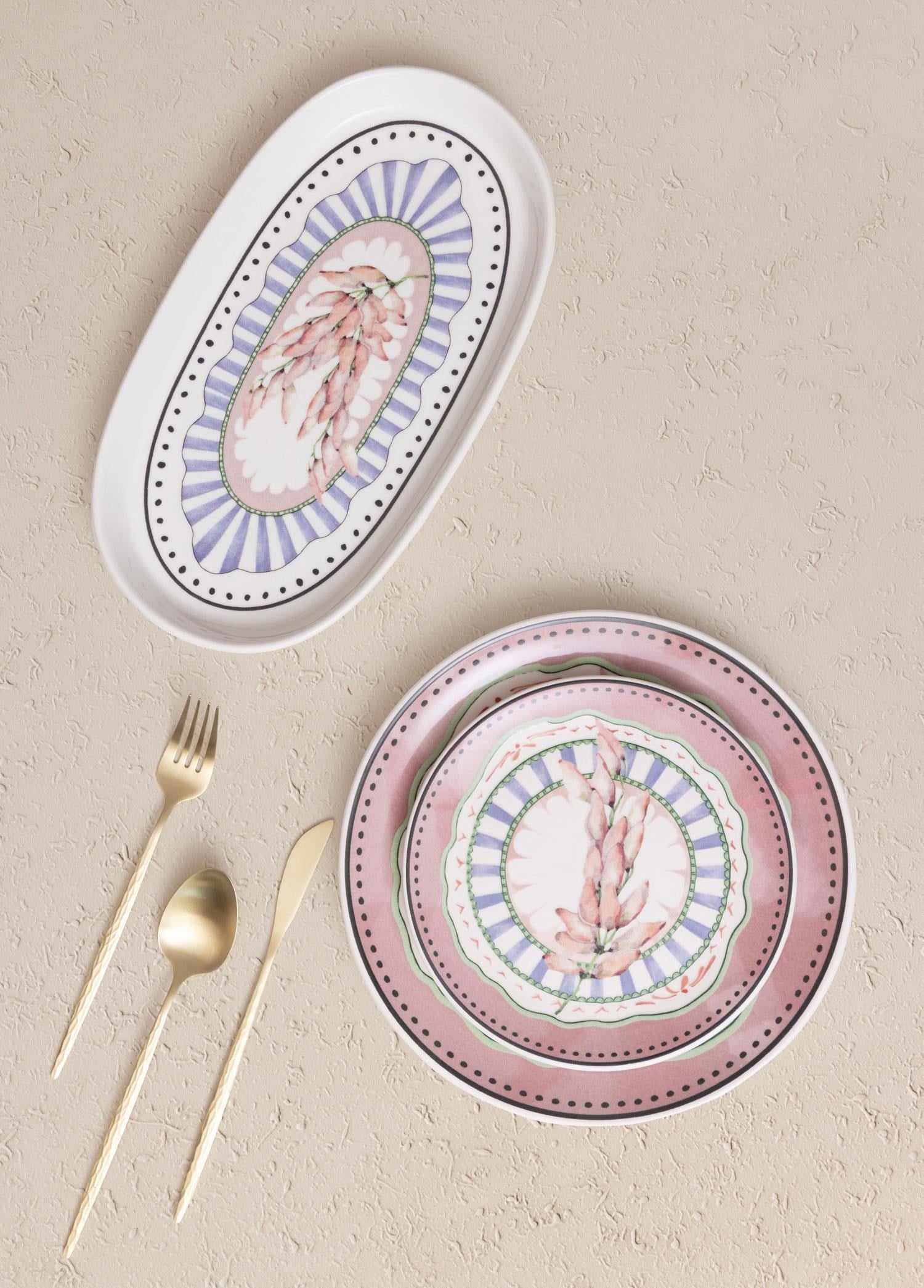 The Mia Spring Oval Servis Tabağı 2li 29 cm