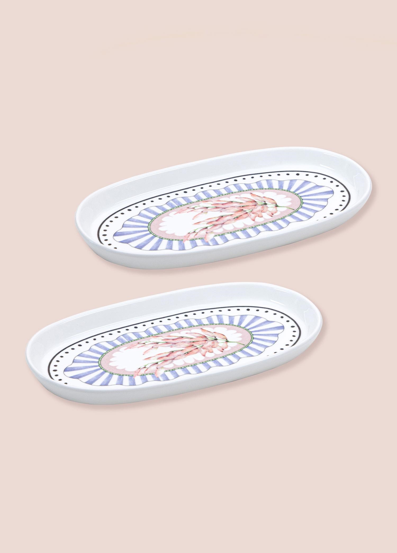 The Mia Spring Oval Servis Tabağı 2li 29 cm