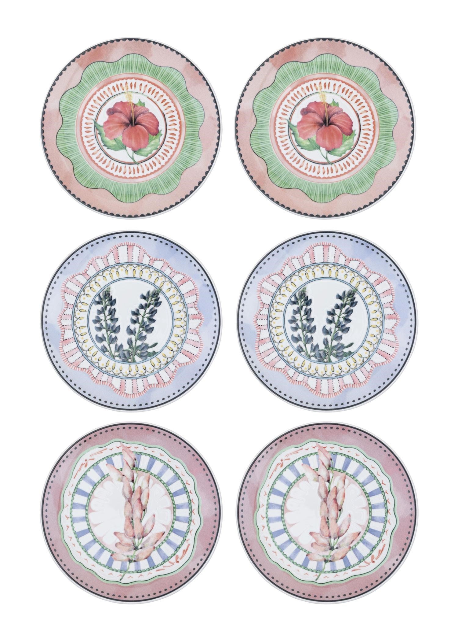 The Mia Spring Servis Tabağı 6lı Set 26 cm SPR0004