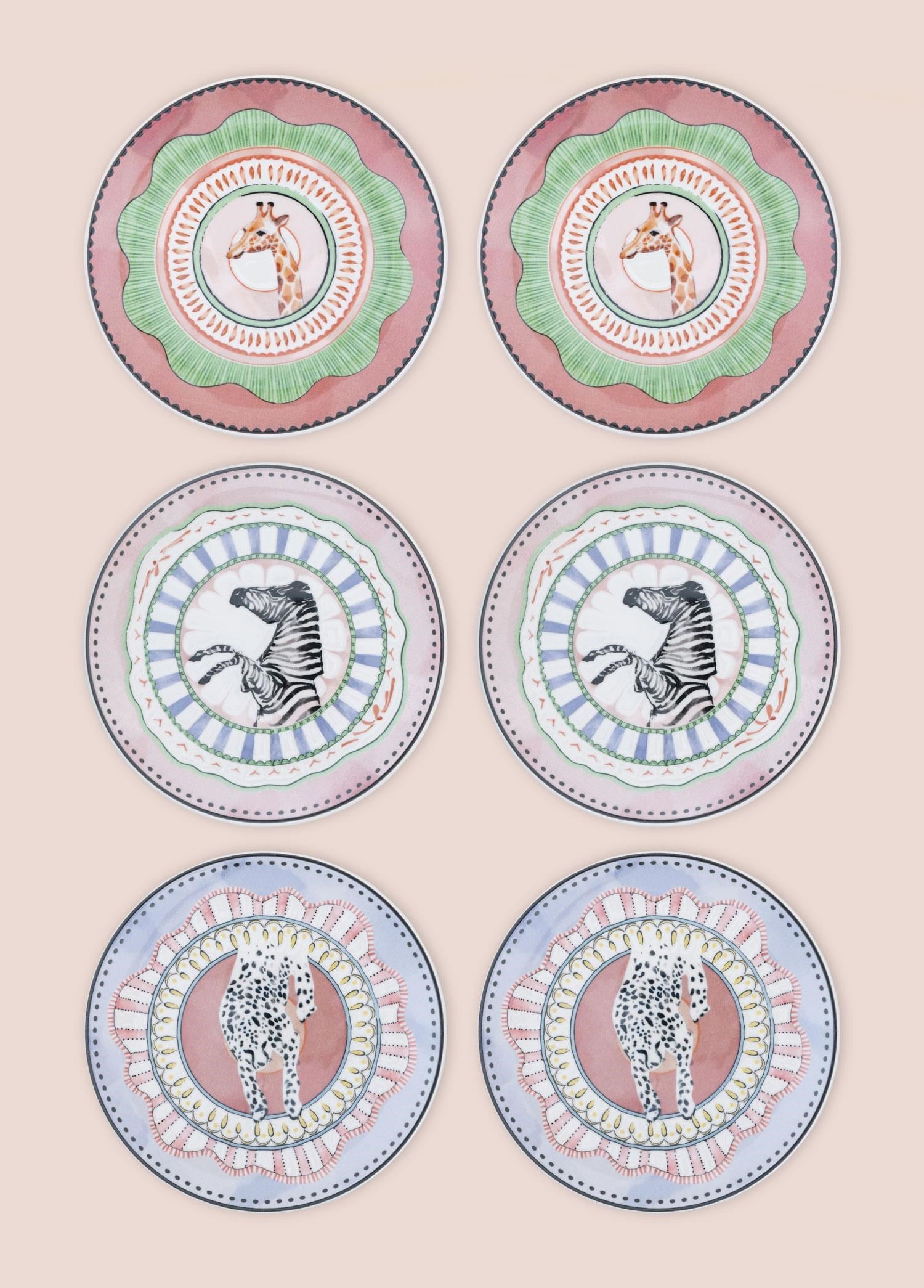 The Mia Spring Servis Tabağı 6lı Set 26 cm SPR0003