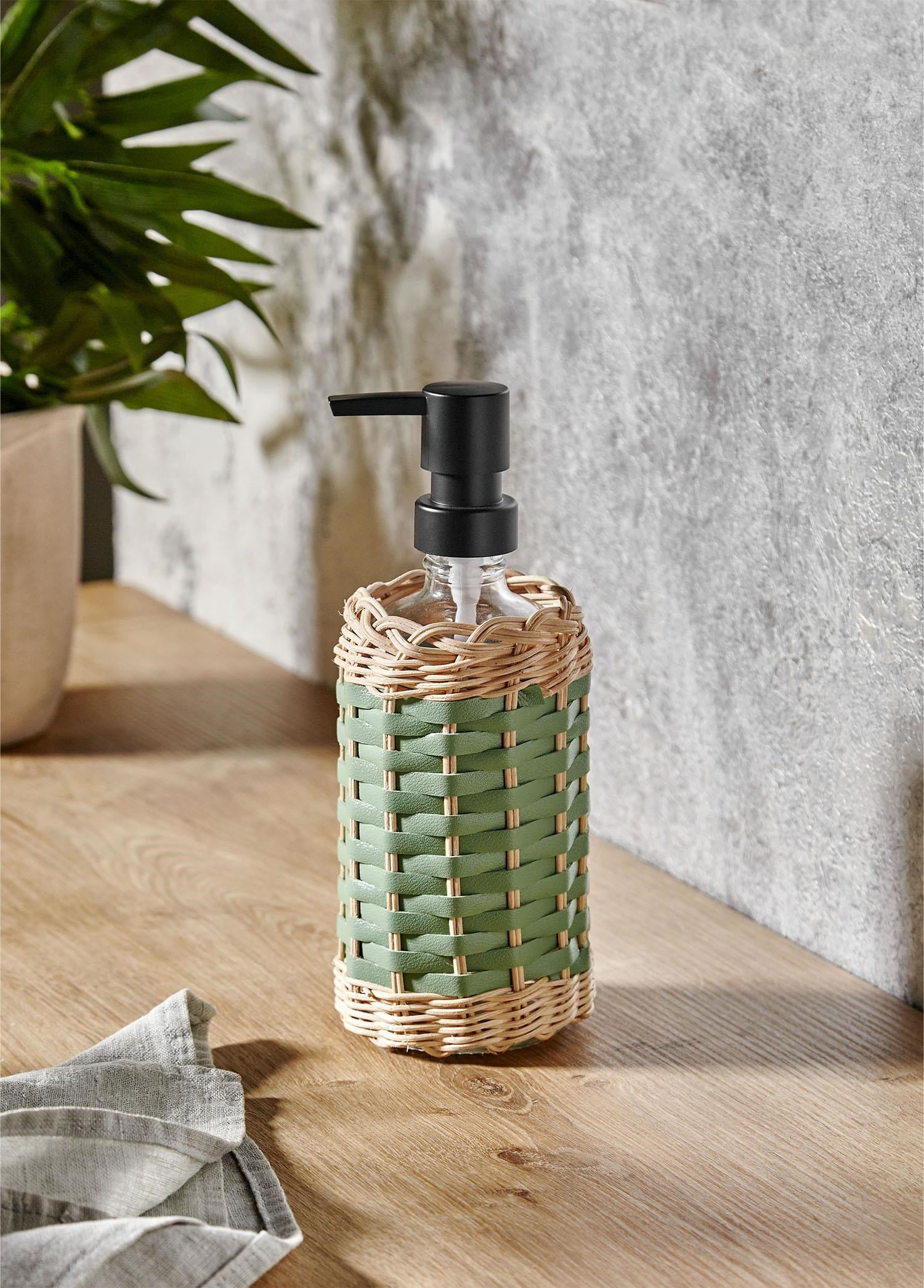 The Mia Rattan Sıvı Sabunluk Yeşil 483 ml