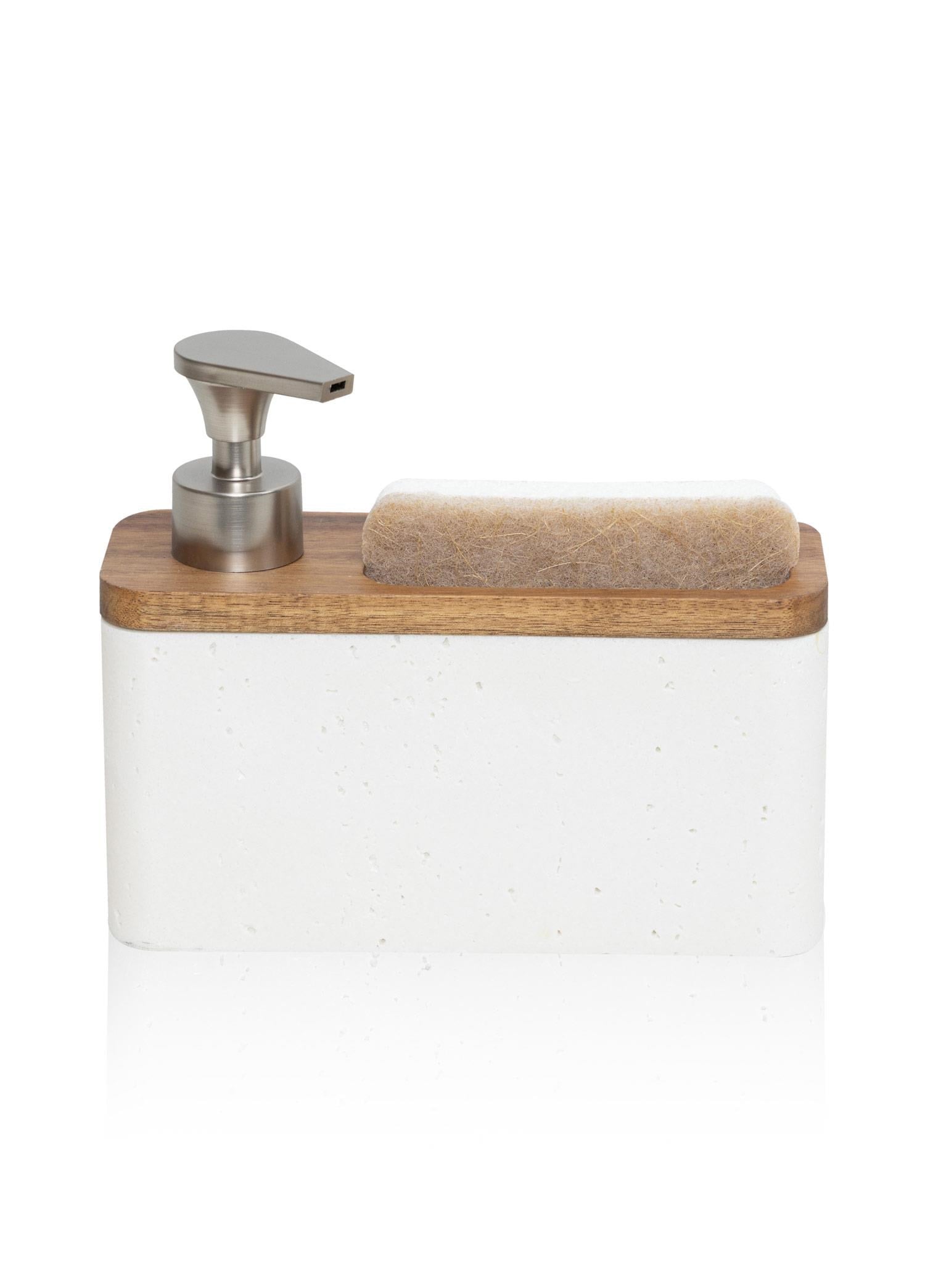 The Mia Travertine Süngerli Sıvı Sabunluk Beyaz 420 ml