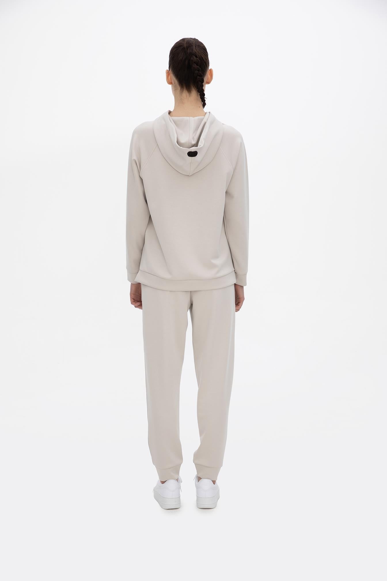 Oma Kapşonlu Cepli Sweat Cloud Dancer M