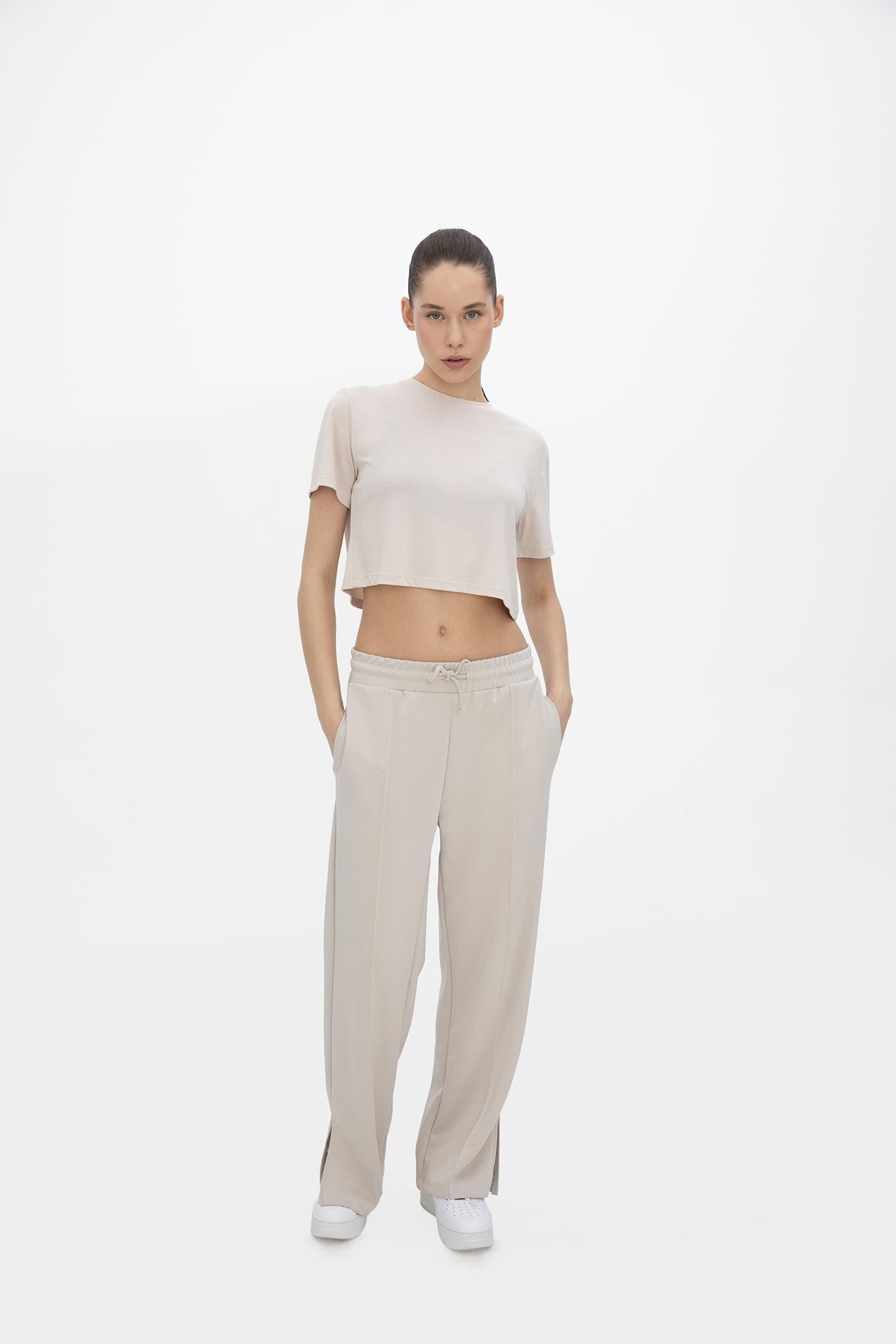 Oma Kapşonlu Fermuarlı Sweat Cloud Dancer S