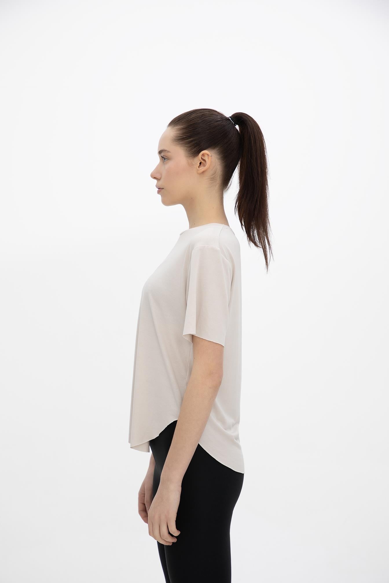 Oma Lazer Kesim T Shirt Cloud Dancer S