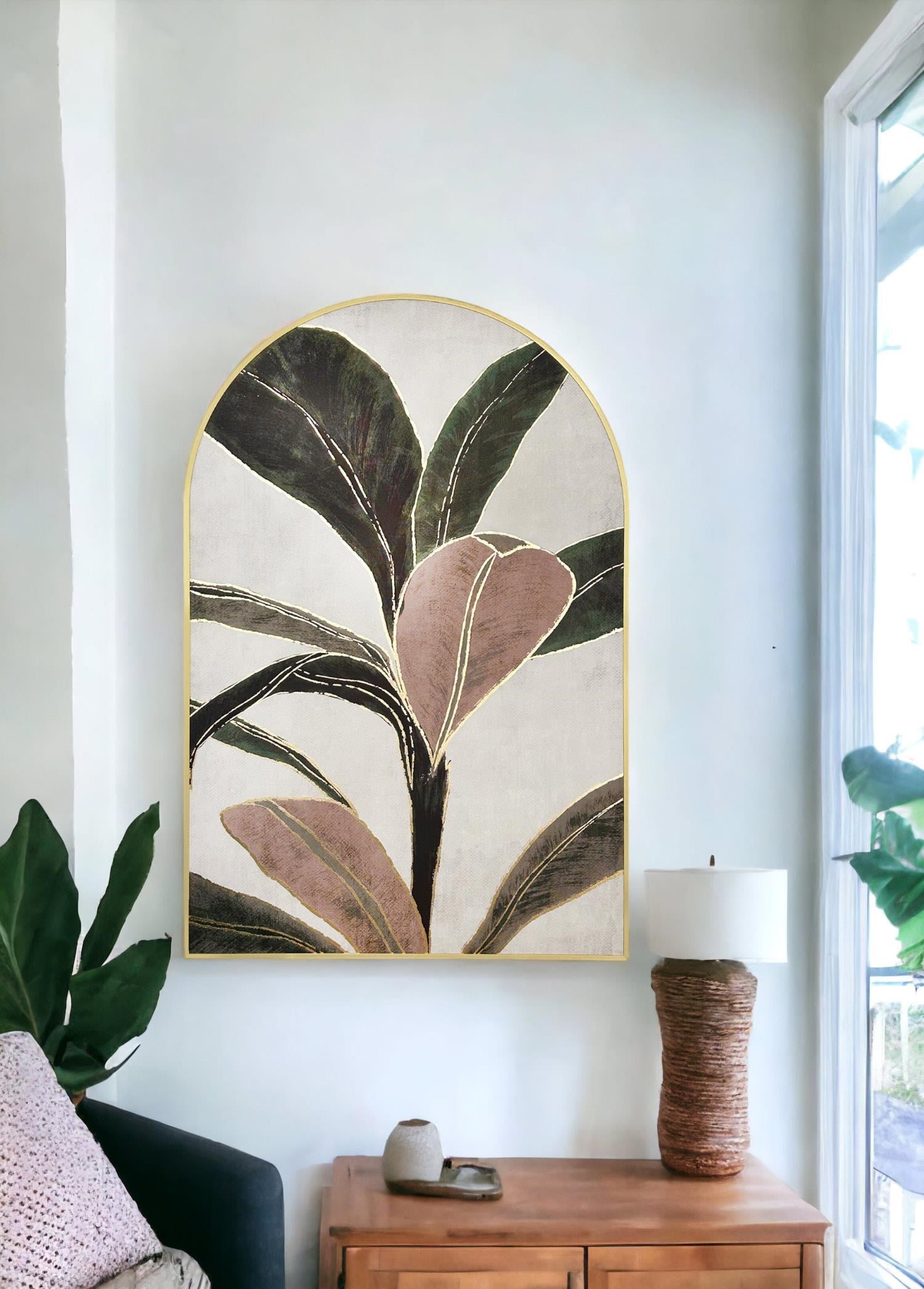 The Mia Botanic Leaf Tablo 60x90 cm