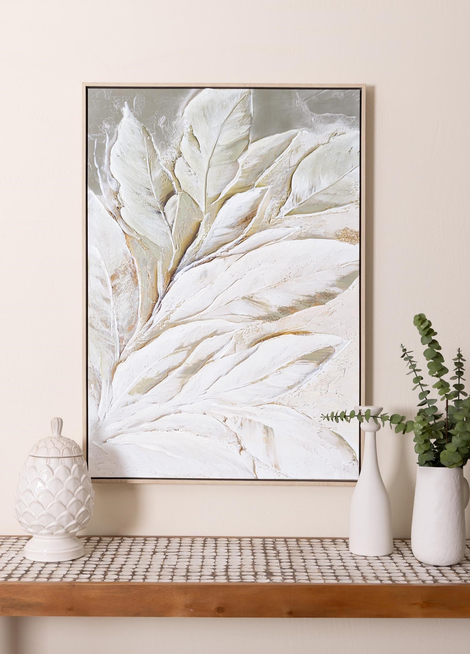 The Mia Luna Leaf Kanvas Tablo 70x100 Cm