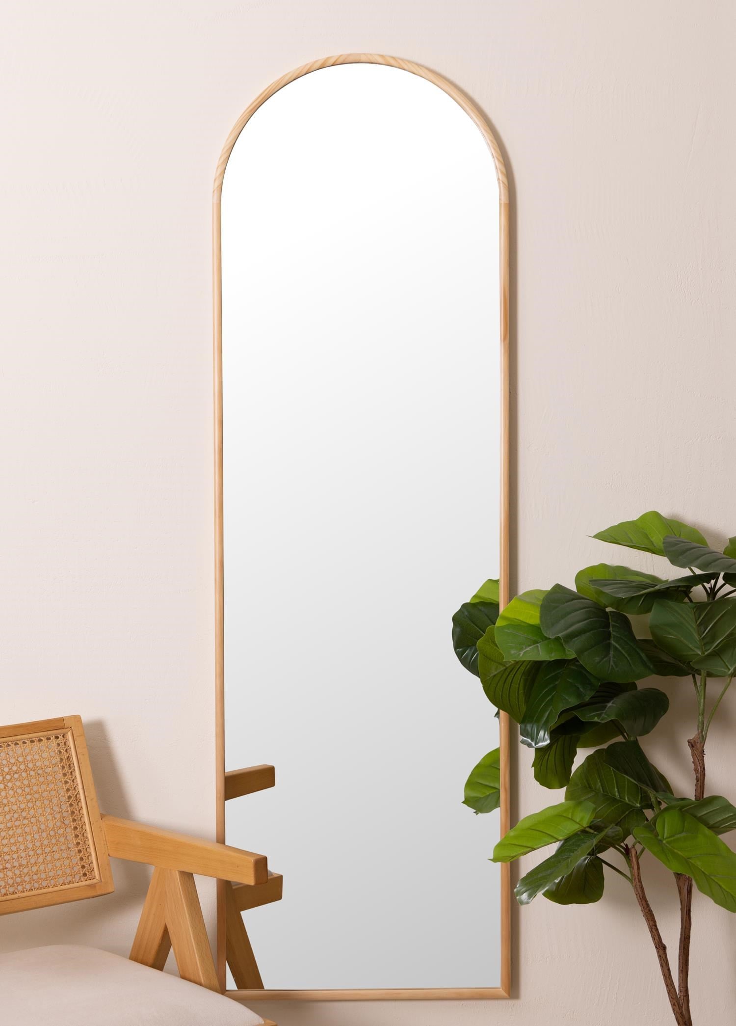 The Mia Nord Ahşap Duvar Aynası 50x160 cm