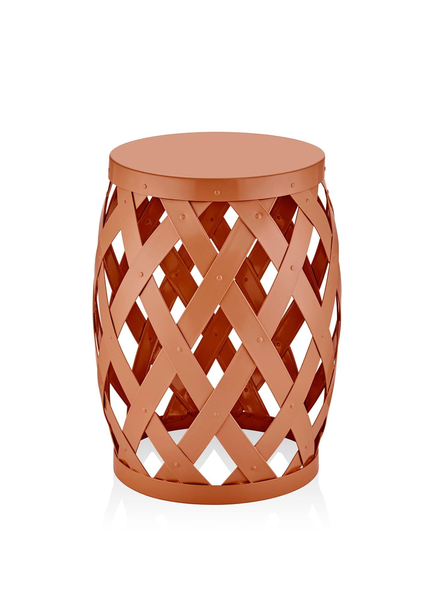 The Mia Prizma Tabure Yan Sehpa Terracota 50x35 cm