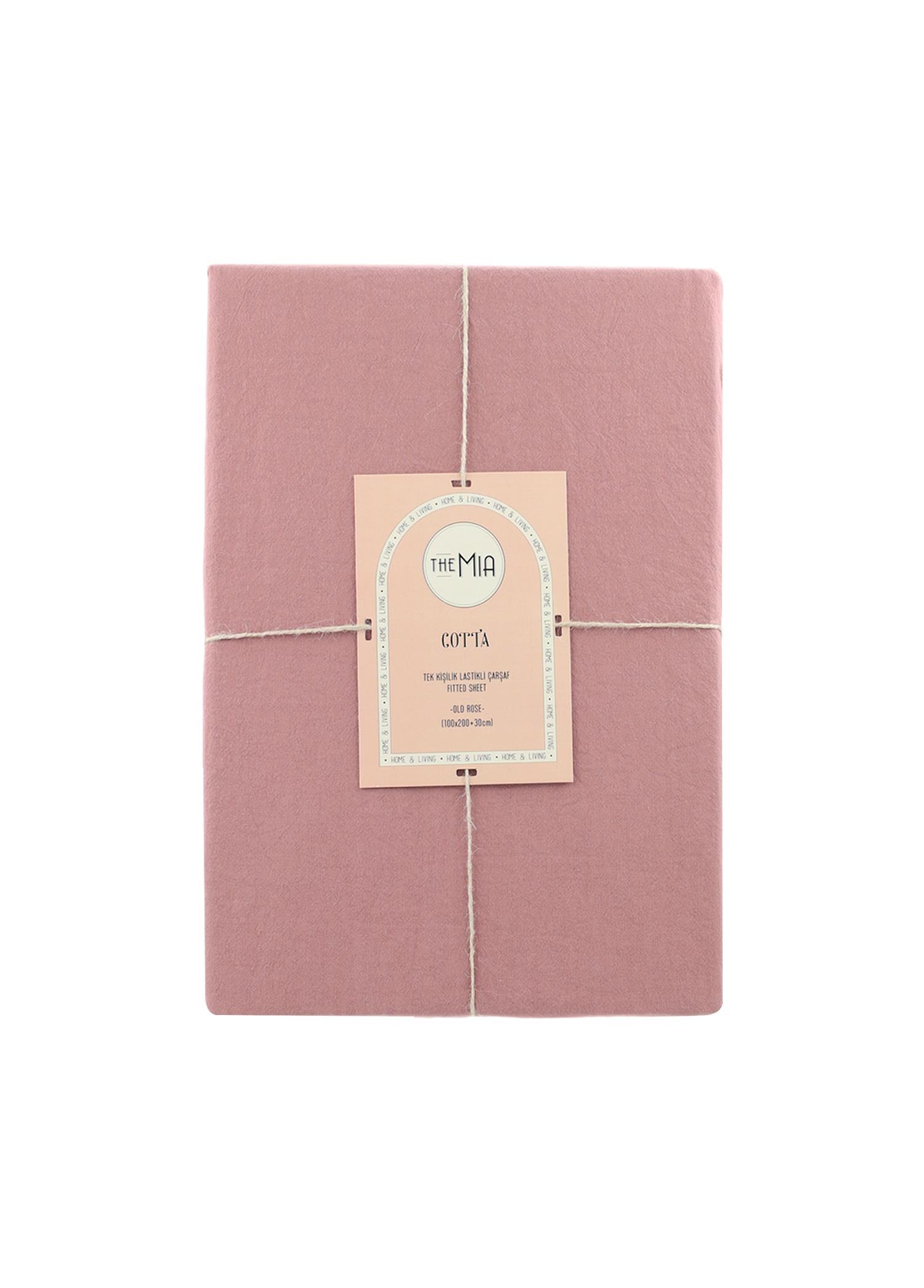 The Mia Cotta Old Rose Tek Kişilik Lastikli Çarşaf 200x100