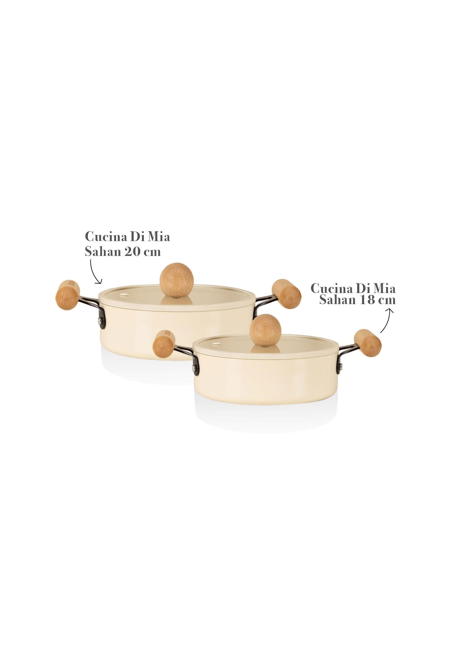 The Mia Cucina Di Mia İndüksiyon Tabanlı Seramik Sahan Seti 4 Parça