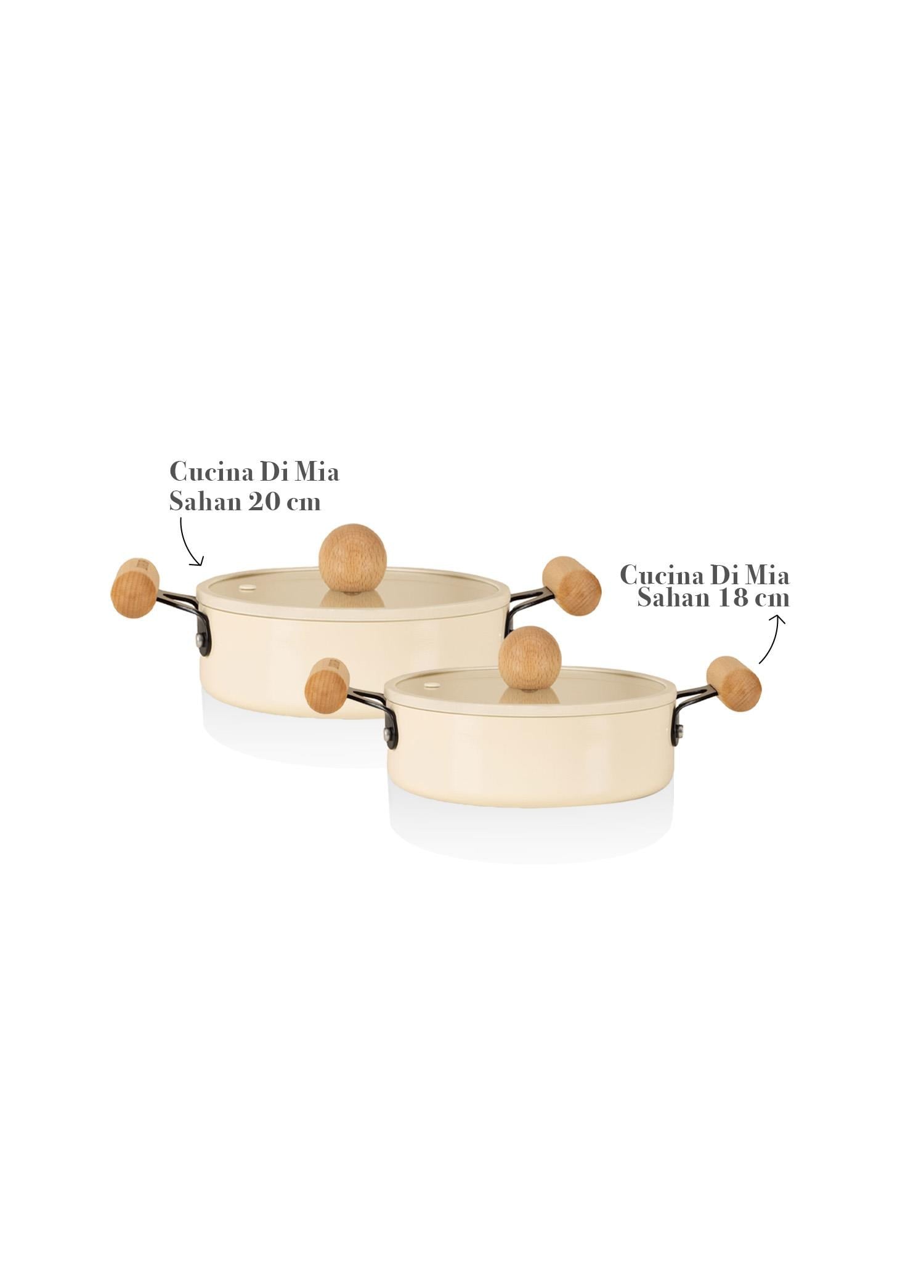 The Mia Cucina Di Mia İndüksiyon Tabanlı Seramik Sahan Seti 4 Parça