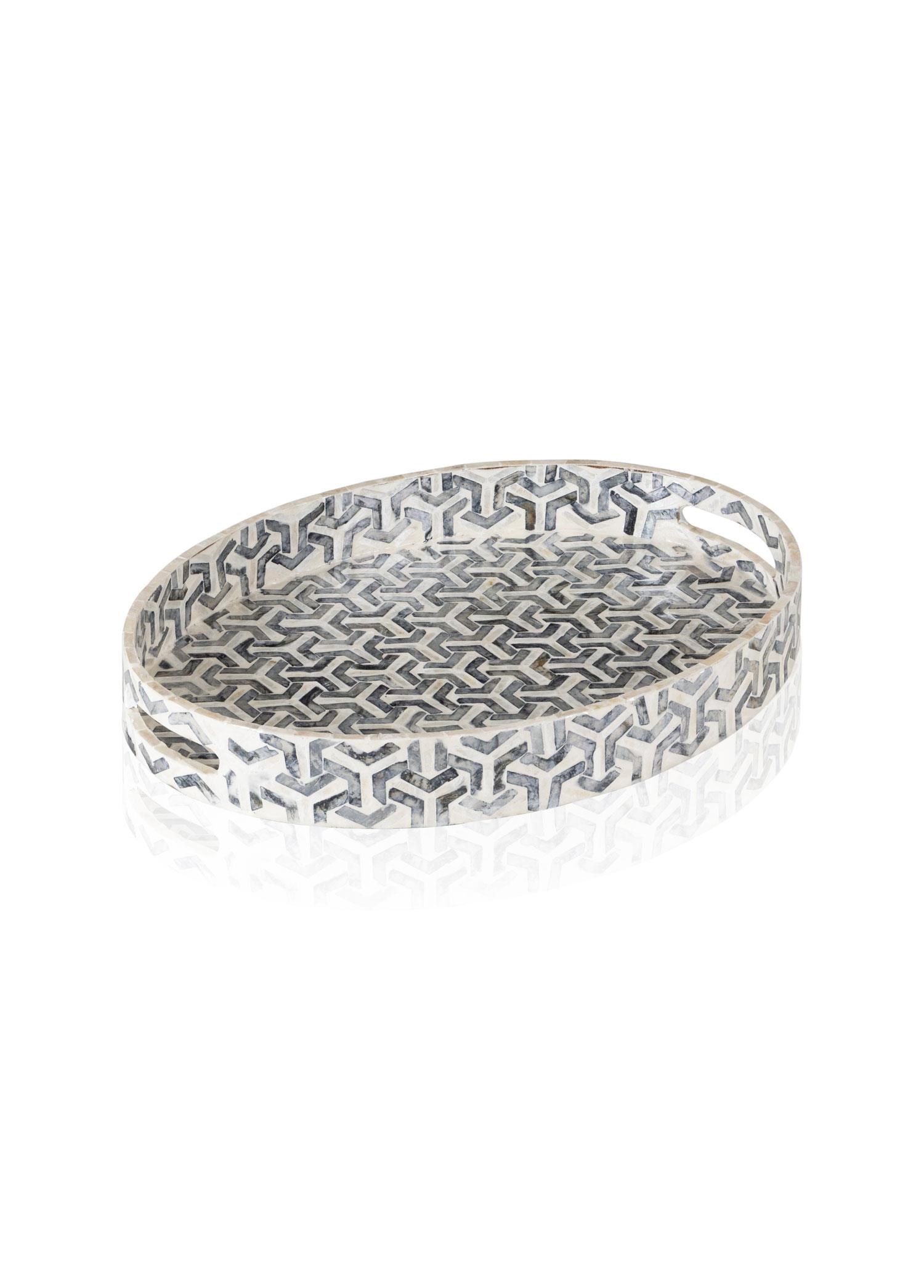The Mia Sedef Oval Tepsi 50x36x6 cm TLC0094