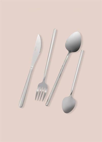 The Mia Giallo Çatal Kaşık Bıçak Takımı Gümüş 24 Parça