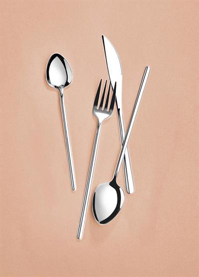 The Mia Giallo Çatal Kaşık Bıçak Takımı Gümüş 24 Parça