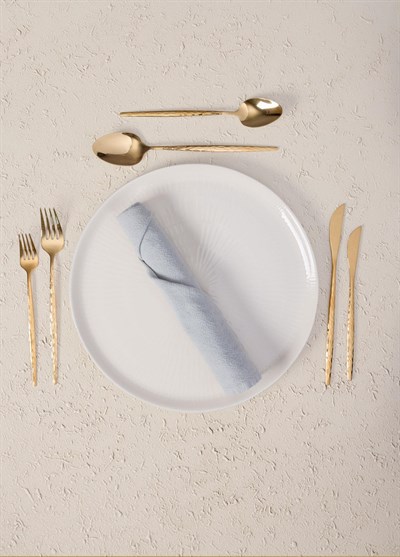 The Mia Shiny Çatal Kaşık Bıçak Takımı Gold 36 Parça