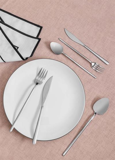 The Mia Giallo Çatal Kaşık Bıçak Takımı Parlak Gümüş 36 P