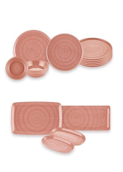 The Mia Noon Kahvaltı Takımı 6 Kişilik 17 Parça Somon 1702