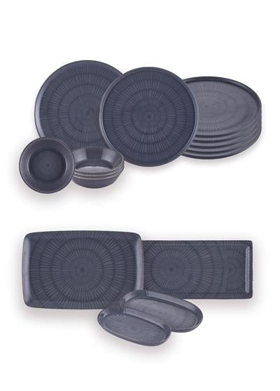 The Mia Noon Kahvaltı Takımı 6 Kişilik 17 Parça Gri 1703