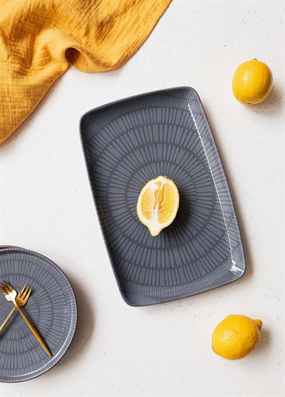 The Mia Noon Kahvaltı Takımı 6 Kişilik 17 Parça Gri 1703