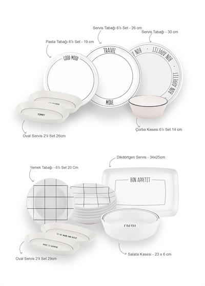 The Mia Daily Tunes Yemek Takımı 6 Kişilik 31 Parça