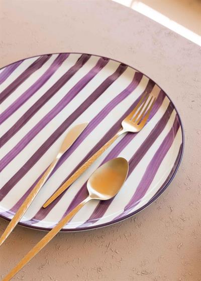 The Mia Joy Yemek Takımı 6 Kişilik 24 Parça Mor 2401